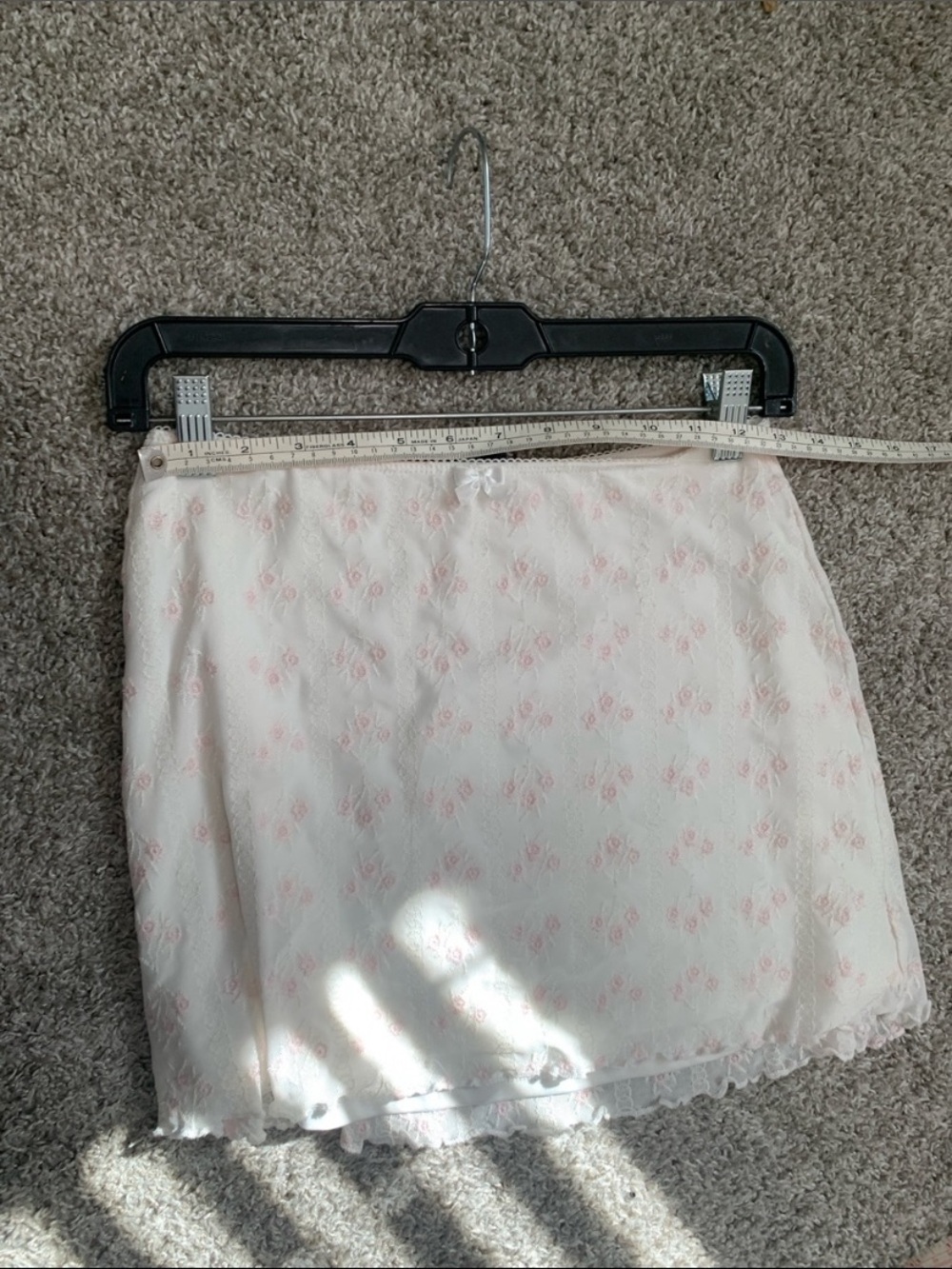 PacSun Cream Mini Skirt with Pink Floral Embroidery - Picture 7 of 8